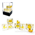 Bescon Yellow Duck 16mm 6 Sides Dice Set من 6 ، مجموعة Duck D6 6pcs الأصفر